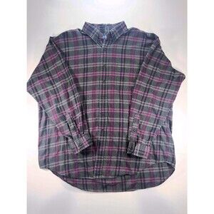 Ralph Lauren‎ Blake Dress Shirt  Men's XL Gray And Red Plaid Button Down Shirt